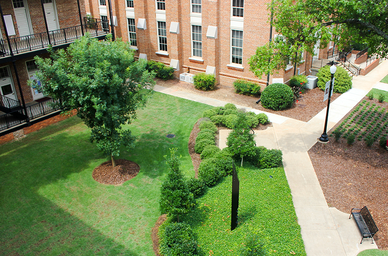 Woods Quad, a sculpture garden and green space on the UA campus